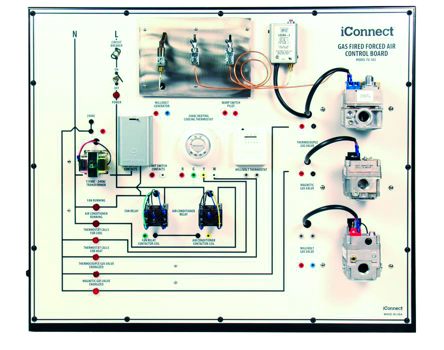 TU-502 gas fired heating control-board