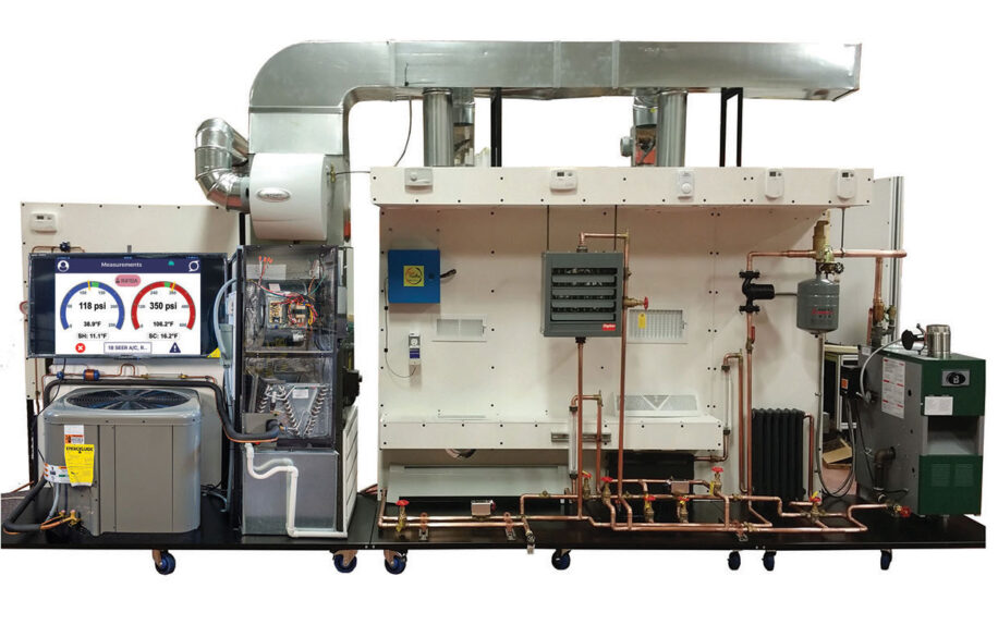 TU-208 Heat Pumpwith HDTV, Air Handler and Gas Boiler - Hydronics Training Unit