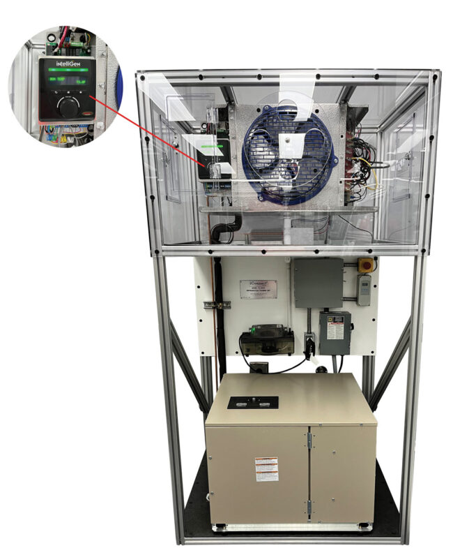 TU-9230 refrigeration training system with close up of the IntelliGent